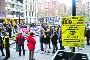 Concentración vecinos de Entrevias contra Bankia
