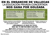 Continúa campaña por el instituto y el CEIP José de Echegaray en el PAU Octavilla campaña por instituto y CEIP J. Echegaray en el PAU de Vallecas