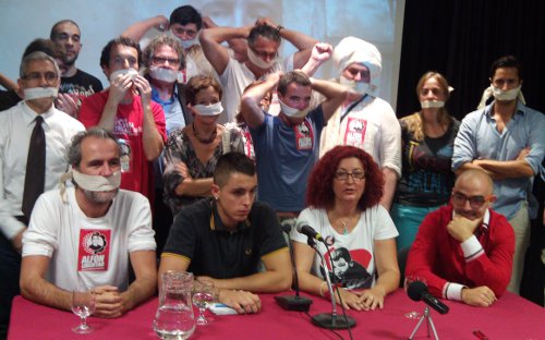Rueda de prensa en el Ateneo de Madrid organizada por la “Plataforma por la libertad de Alfon”. /FOTO: Jesús Arguedas