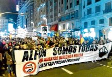 Movilización en Madrid tras conocerse la sentencia. /Plataforma por la Libertad de Alfon