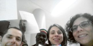 El grupo de La Villana, en acción.