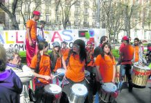 Movilización el año pasado en el paseo de Recoletos.
