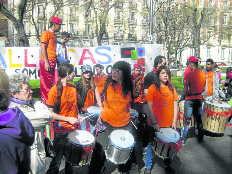 Movilización el año pasado en el paseo de Recoletos.