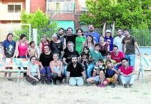 Inaugurado el merendero del Campo Azul Algunos de los asistentes al acto de inauguración.