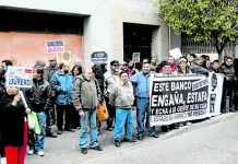 Un "stopdesahucios" en Vallecas.
