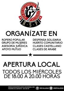 Organízate en la Red de Solidaridad Popular Vallekas