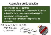 10 de octubre, Asamblea de Educación en Vallecas