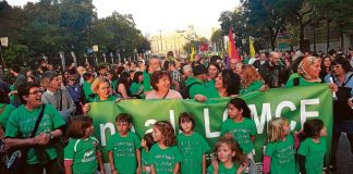 Vallecas estuvo muy presente en la movilización del 26-O.