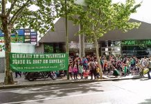 El cole llevó su reivindicación el 4 de mayo frente a la Asamblea de Madrid.