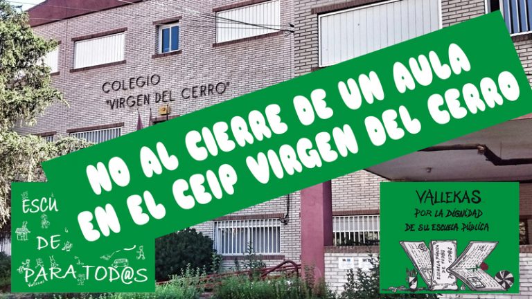 No al cierre de una de las dos aulas del único colegio de integración motórica de Vallecas