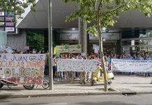 Protesta de afectados frente a la Asamblea de Madrid en junio.