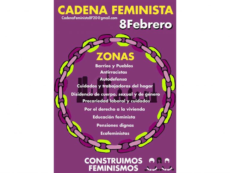 Arranca la conmemoración del 8 de marzo con una cadena humana