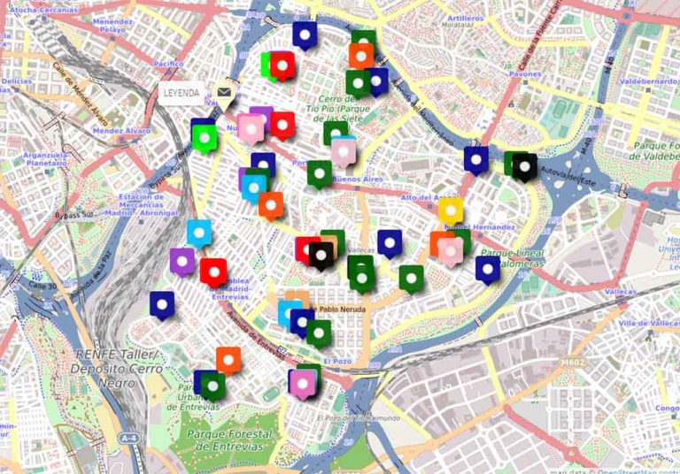 Un mapa de los espacios comunitarios de Vallecas